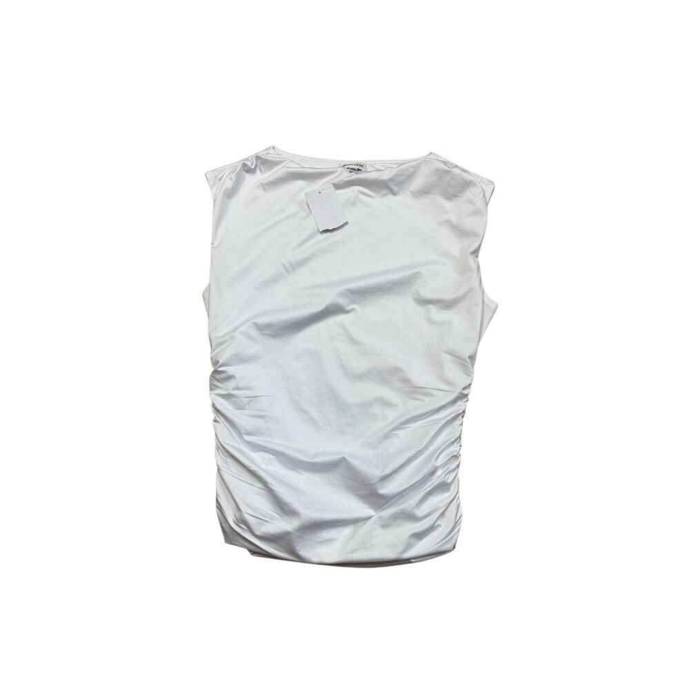 NWT Urban Social White Ruched Sleeveless Top small